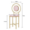 Vanity Stool Chair Gold Glam Dressing Room Make-up Padded Stool Bedroom Bathroom