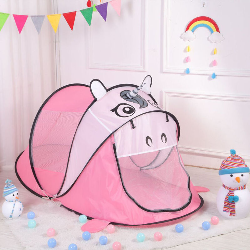 Childrens Kids Pop Up Play Tent Girls Boys Toddlers Playhouse In/Outdoor Cartoon