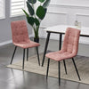 Set of 2 Faux Matte Suede Leather Dining Chairs home & restaurants Henri