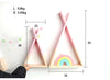 Cute Wooden Storage Wall Shelf Hanging Rack Nursery Room Kids Bedroom DIY Gift