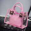 Women Clear Transparent Shoulder Jelly Candy Summer Beach Handbag Messenger Bag