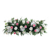 Artificial Silk Rose Flower Row Leaves Wedding Party Garden Wall Valentine Decor