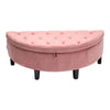 Velvet Chest Storage Ottoman Footrest Bench Stool Box Seat Pouffe Chair Bedroom