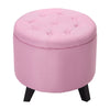 Round Storage Pouffe Stool Ottoman Dressing Table Chair Footrest Stool Footstool