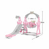 Toddler Playground Kids Slide & Swing Set Baby Play Center with Basketball Hoop