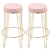 2X Velvet Bar Stools Bar Chairs Pub High Chairs Breakfast Kitchen Bar Bistro UK