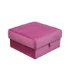 Velvet Foldable Storage Ottoman Seat Stool footrest Bench 60cm x 60cm x 30cm