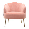 Nordic Scallop Back Armchair Vintage Petals Flower Seat Lotus Tub Accent Chair