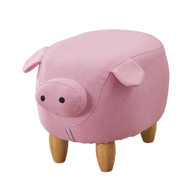 Upholstered Animal Shaped Ottoman Ride-on Footrest Stool Rest Seat TOY Kids New