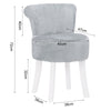Upholstered Velvet Dressing Table Stool Chair Makeup Padded Bedroom Furniture UK