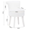 Upholstered Velvet Dressing Table Stool Chair Makeup Padded Bedroom Furniture UK