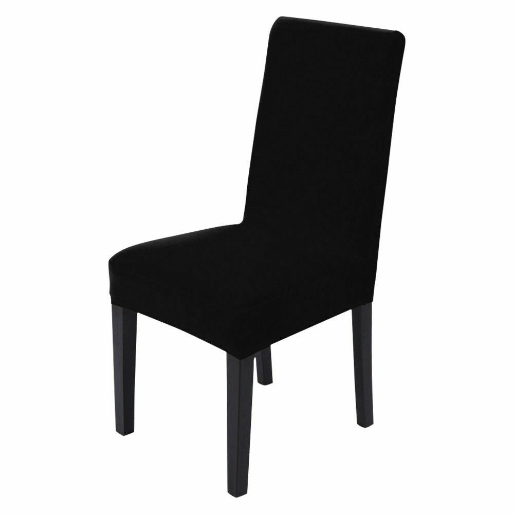 Velvet Dining Chair Seats Covers Slip Stretch Wedding Banquet Party Removable UK