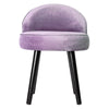Velvet Upholstered Low Back Dressing Table Stool Bedroom Make Up Vanity Chair