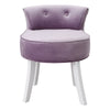Velvet Makeup Vanity Stool Chair Padded Seat w/ Wooden Legs Dressing Table Stool