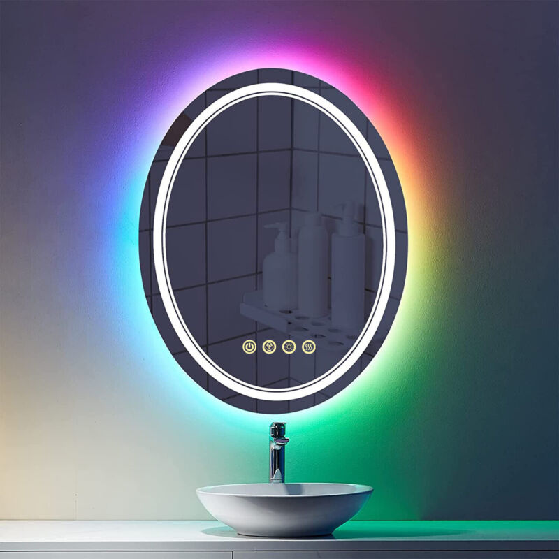 XXL Large Fogless LED Bathroom Mirror Dual Hanging Makeup Vanity Mirror Series