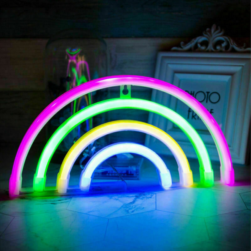 LED Neon Sign Art Decor Bar Light Wall Light Kids Room Home USB/Battery Powered