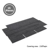 2.61sqm Felt Shingles Roof Tile Conservatory Porch Garage Shed Asphalt Shingle