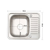 Modern Catering Kitchen Inset Sink Stainless Steel Laundry Topmount Square/Round
