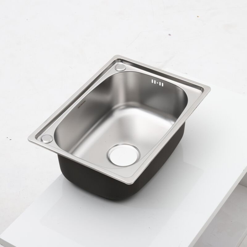 Modern Catering Kitchen Inset Sink Stainless Steel Laundry Topmount Square/Round