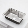 Modern Catering Kitchen Inset Sink Stainless Steel Laundry Topmount Square/Round