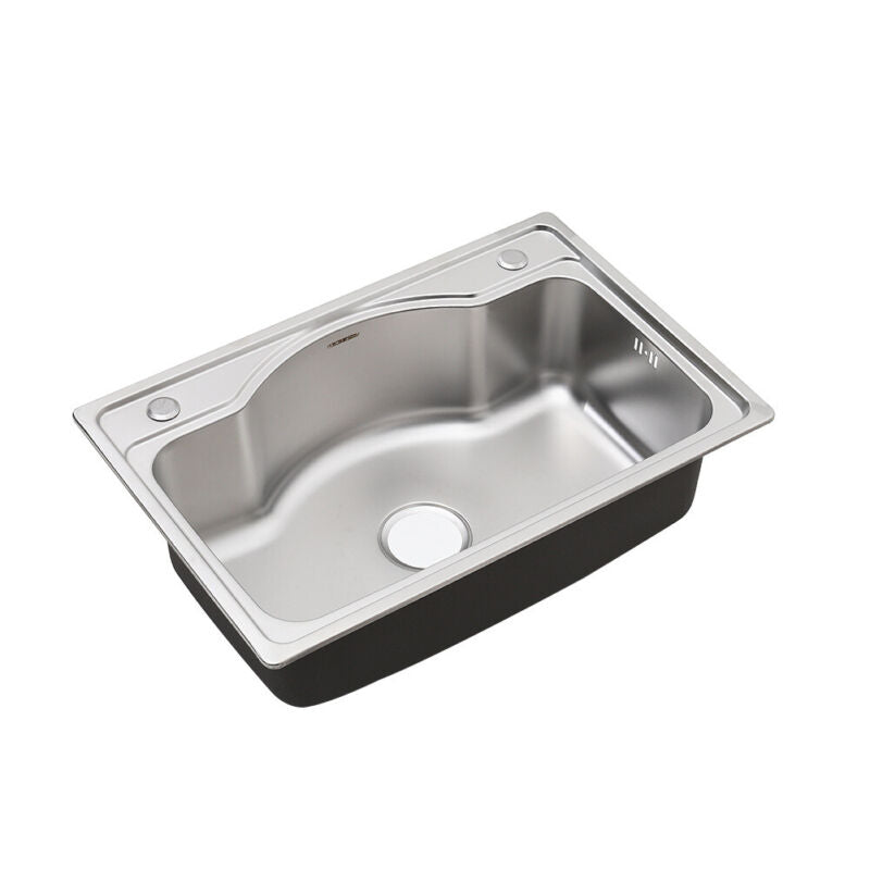 Modern Catering Kitchen Inset Sink Stainless Steel Laundry Topmount Square/Round