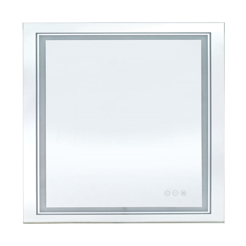 Elegant Bathroom Mirror Dual Light LED Wall lighted Mirror Vertically Horizontal