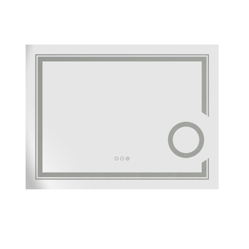 Elegant Bathroom Mirror Dual Light LED Wall lighted Mirror Vertically Horizontal