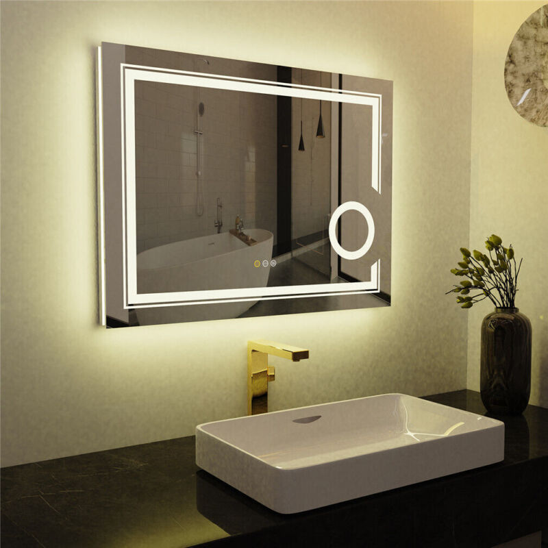 XXL Large Fogless LED Bathroom Mirror Dual Hanging Makeup Vanity Mirror Series