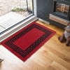 Machine Washable Non Slip Greek Key Kitchen & Hall Runners Rugs Mats Black Grey