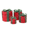 4pcs LED Light Up Christmas Gift Boxes Festival Party Decorative Parcel Present
