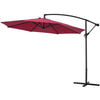 Garden Sun Parasol 3M Banana Patio Hanging Umbrella Cantilever Shelter w/ Base