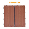 11PC WPC Decking Tiles Garden Patio Balcony Interlocking Composite Decking Floor