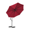 Mondeer 3M Garden Banana Parasol Cantilever Parasol Crank Handle with Solar LED