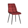 2× Modern Kitchen Dining Chairs Velvet Padded Seat Office Living Room Chair Set