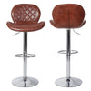 2PCS Bar Stools Gas Lift Swivel Stool Pub Club Cafe Breakfast Chair Faux Leather