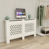 Radiator Cover Wall Cabinet Grill Cabinet Shelf MDF Wood White Rhombic
