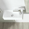 Small White Bathroom Wall Hung Cloakroom Ceramic Compact Wash Basin Sink 370mm