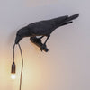 Lucky Bird Table Lamps Resin Crow Desk Lamp Bedroom Wall Sconce Light & UK PLUG
