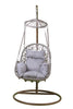 Outdoor Egg Chair Swing SET- Rattan Cocoon Swing Garden Seat COMPLETE