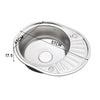 Modern Catering Kitchen Inset Sink Stainless Steel Laundry Topmount Square/Round