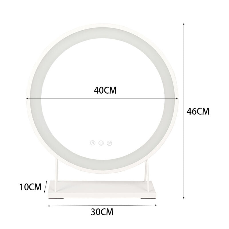 Hollywood Cosmetic Mirror LED Light MakeUp Vanity Shaving Bath Round/Rectangular