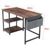 PC Computer Desk Writing Study Table Office Home Workstation Dark +Storage Shelf