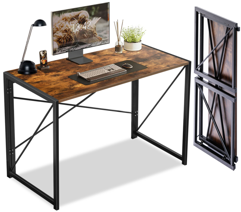 Folding Computer Desk Foldable PC Laptop Table Stand Home Office Study Writing