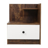 Wooden Bedside Table Cabinet with Storage Drawer Shelf Lamp Table Nightstand
