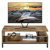 Industrial TV Table Wood TV Stand Console Cabinets with Shelves for Living Room