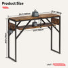 Wooden Server Table Sideboard Tiny Study Kitchen Working Desk with Hooks
