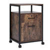 Lockable Filing Cabinet Printer Stand Rolling Home Office File Storage Drawer