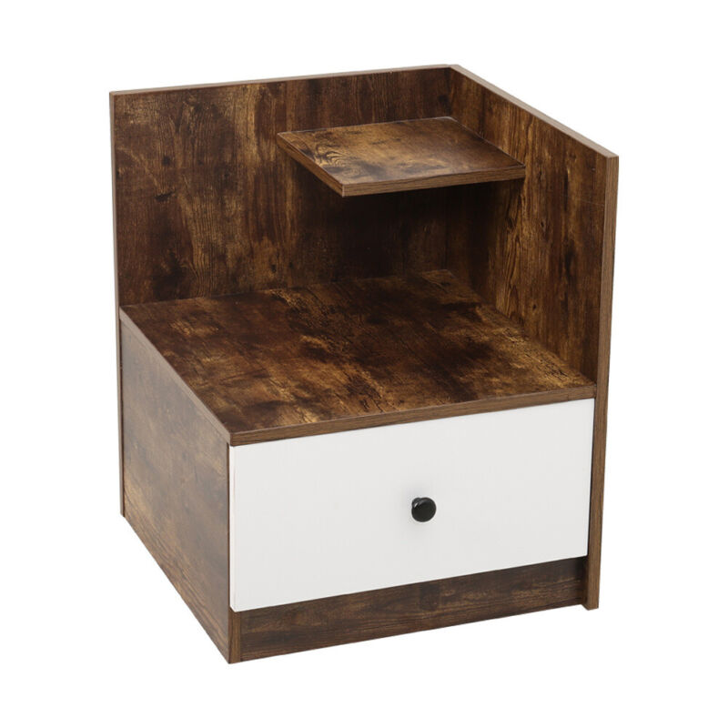 Bedside Table Sofa Side Cabinet Storage Drawer Bedroom Night Stand Lamp Shelf UK