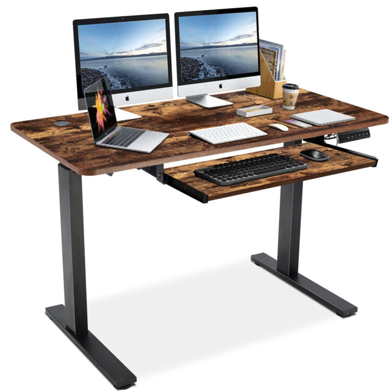 Electric Standing Desk Computer Home Office Desk Adjustable Height Table Stand