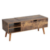 Wooden Coffee Table Lift Top Living Room Reception Table w/ Storage Compartment